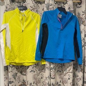 Saucony Yellow and Blue Women's Sweatshirts yellow sm and blue champion medium
